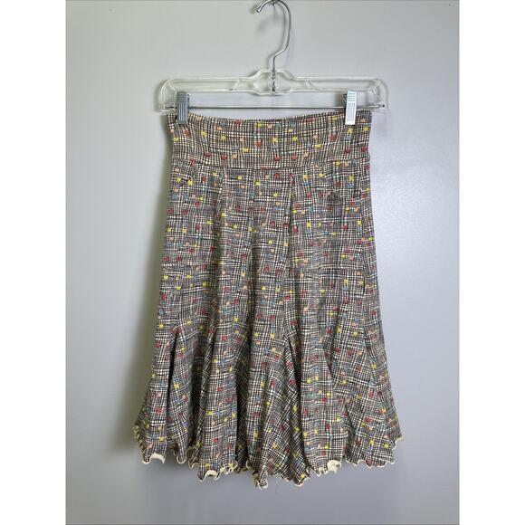 Effie's Heart The Seven Year Trumpet Skirt XS Grid Confetti Polka Dot - Picture 1 of 7